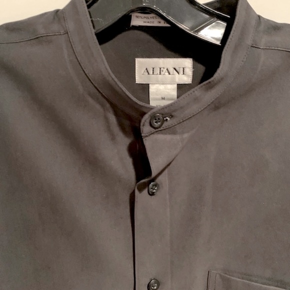 Alfani Banded Collar Dress Shirt - Picture 4 of 6
